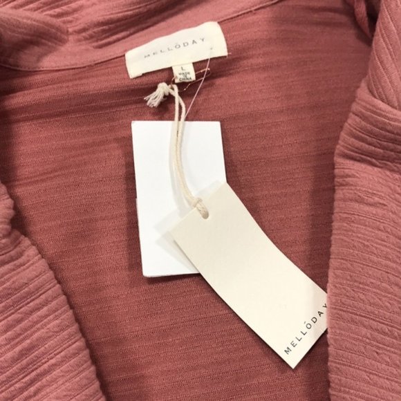 Melloday Mauve Open Front Cardigan - Picture 3 of 5